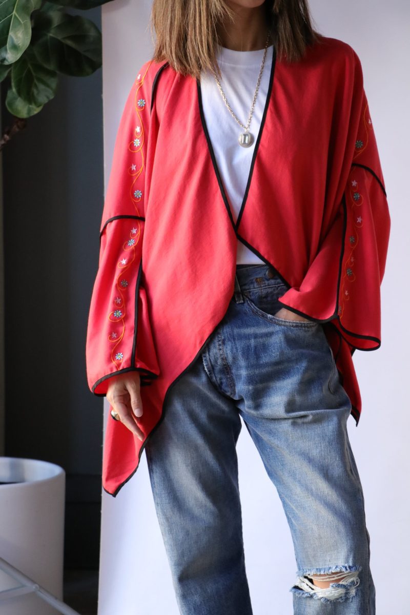 monoki lotus jacket in red outerwear monoki 659543