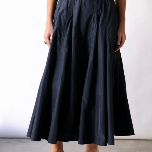 odeeh ultra light taffeta skirt in navy bottoms odeeh 246284