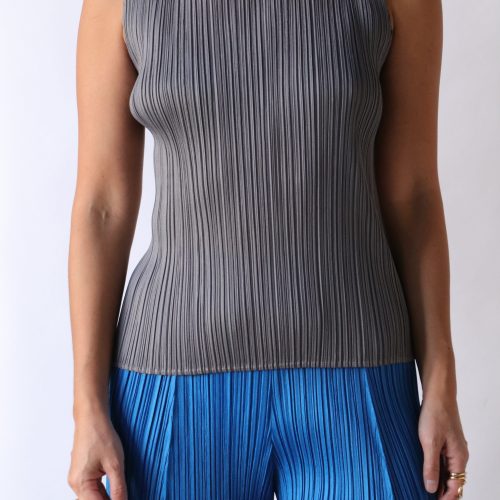 pleats please issey miyake basics top in grey tops blouses pleats please by issey miyake 182142