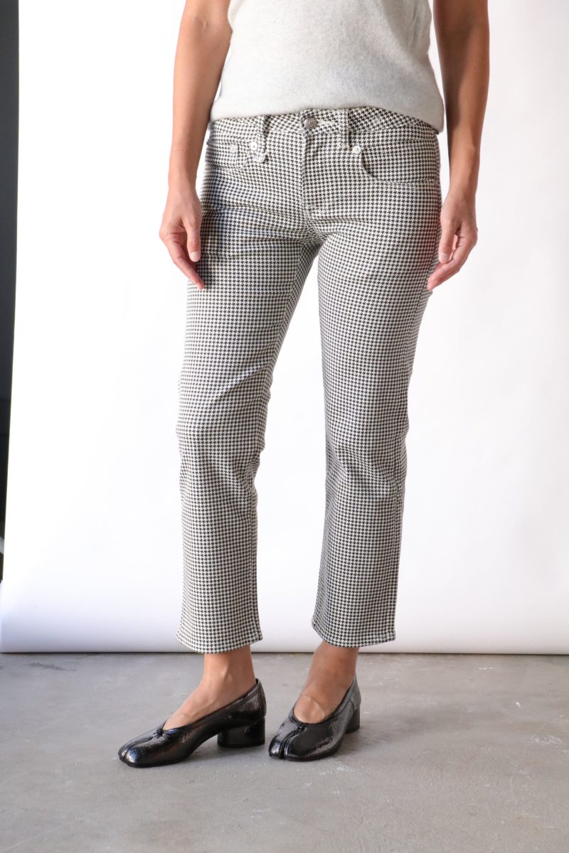 r13 boy straight in printed houndstooth bottoms r13 467979