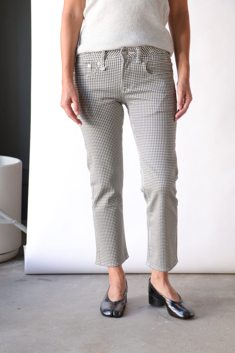 r13 boy straight in printed houndstooth bottoms r13 792522