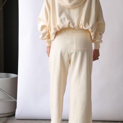 r13 cropped pleated sweatpant in natural bottoms r13 473476