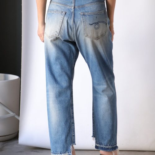 r13 cross over jean in turner blue bottoms r13 157336