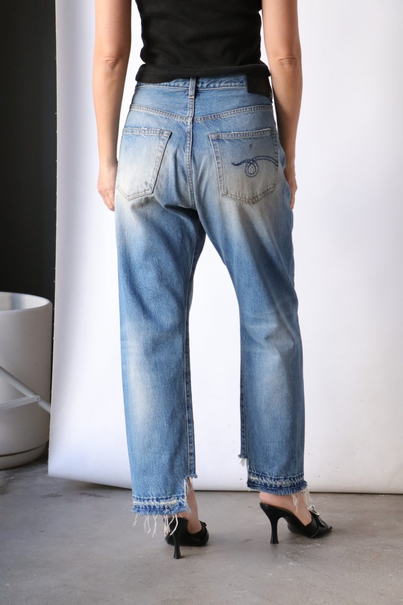 r13 cross over jean in turner blue bottoms r13 157336