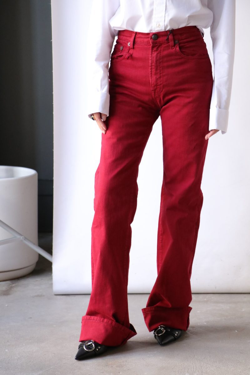 r13 jane jean in vivid red stretch bottoms r13 401775