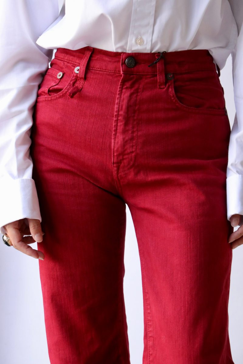 r13 jane jean in vivid red stretch bottoms r13 403041