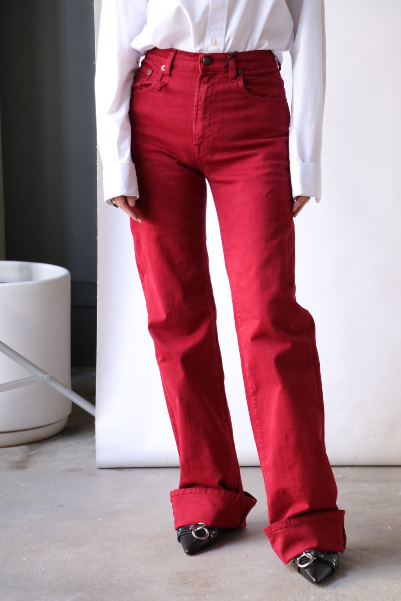 r13 jane jean in vivid red stretch bottoms r13 676833