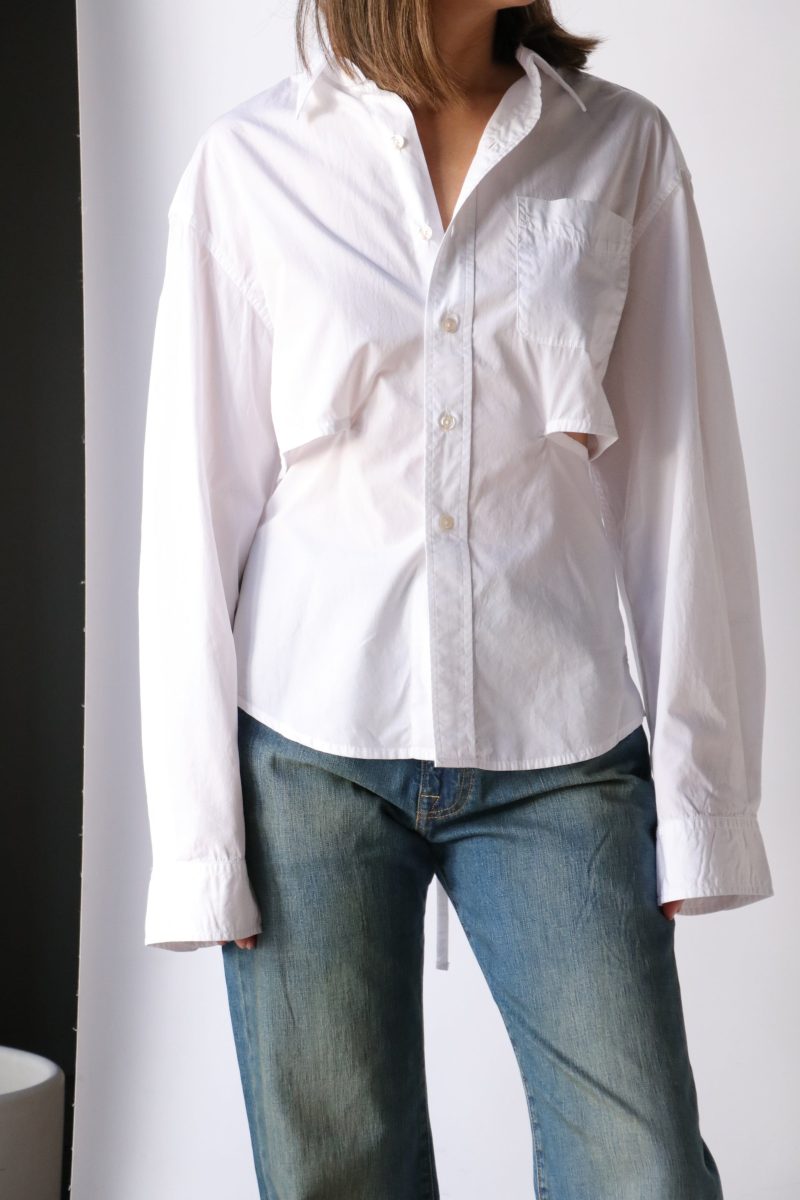 r13 open back shirt in white tops blouses r13 258280