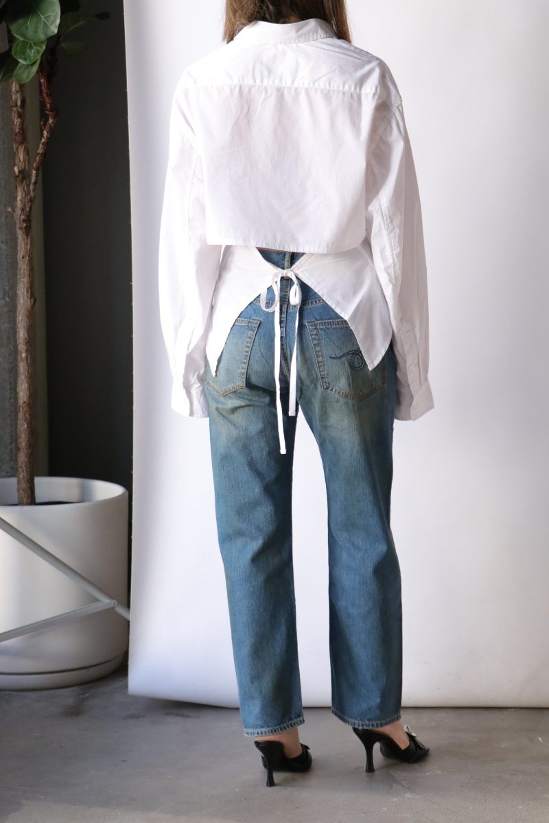 r13 open back shirt in white tops blouses r13 412733