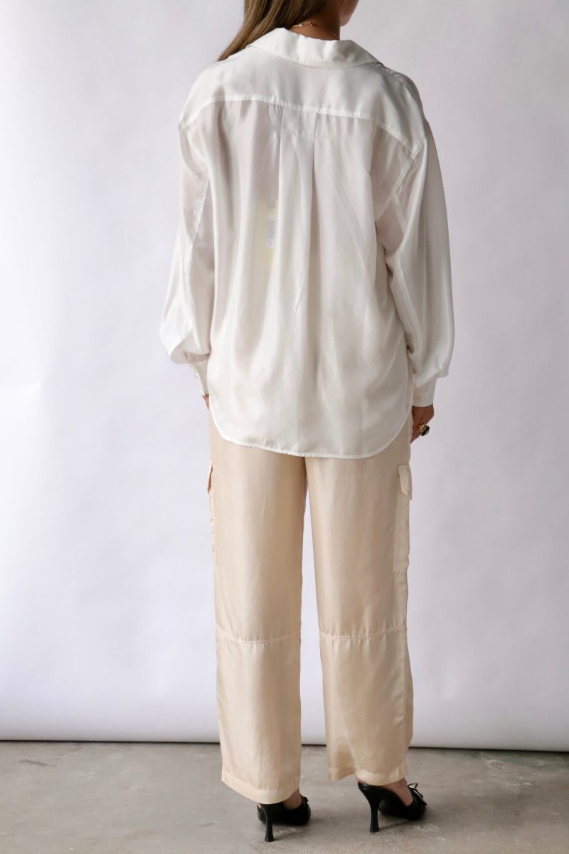 raquel allegra brentwood shirt in washed white tops blouses raquel allegra 793207