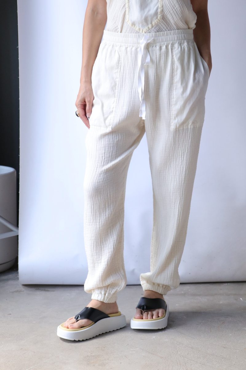 raquel allegra cameroon pant in dirty white bottoms raquel allegra 939840