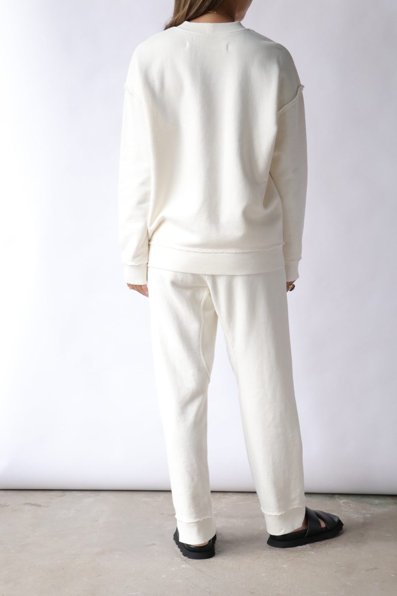 raquel allegra dillon sweatpants in dirt white bottoms raquel allegra 156479