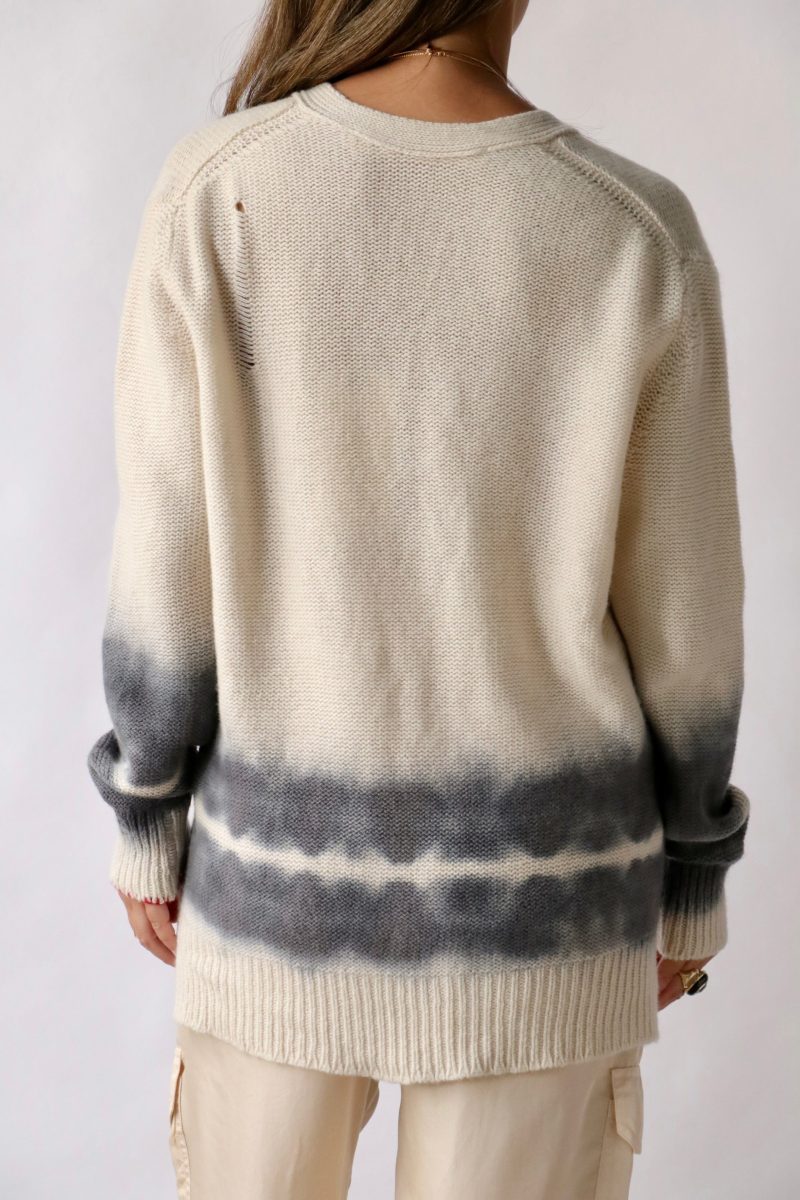 raquel allegra evans cardigan in cream knitwear raquel allegra 293419