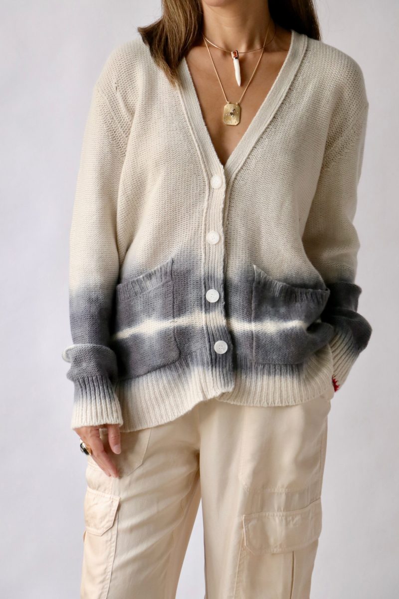 raquel allegra evans cardigan in cream knitwear raquel allegra 939768