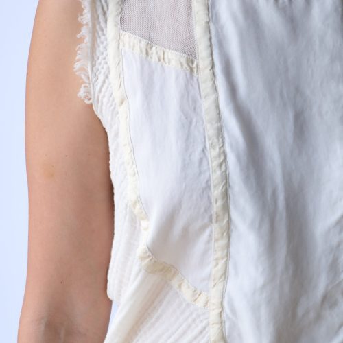 raquel allegra kampala top in dirty white tops blouses raquel allegra 891530