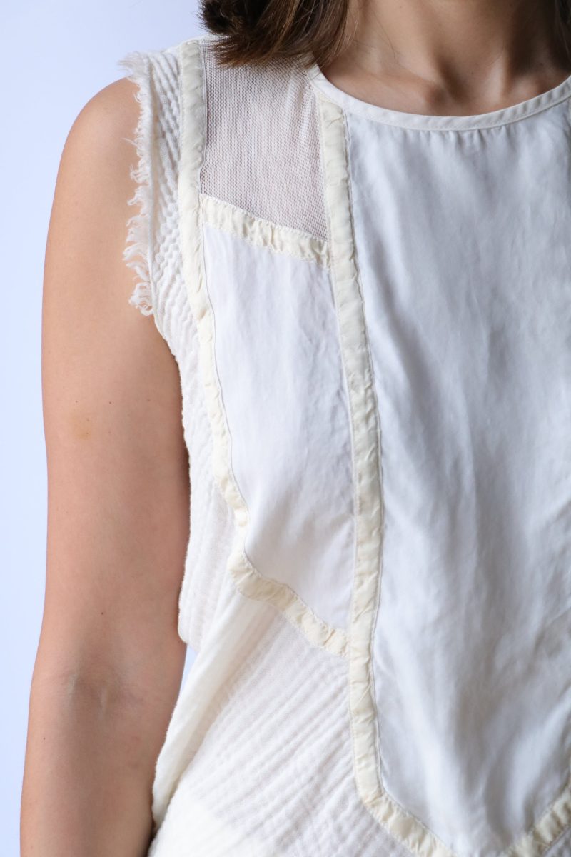 raquel allegra kampala top in dirty white tops blouses raquel allegra 891530