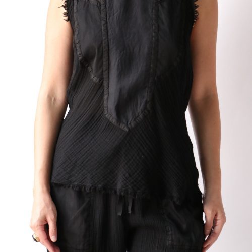 raquel allegra kampala top in faded black tops blouses raquel allegra 384852