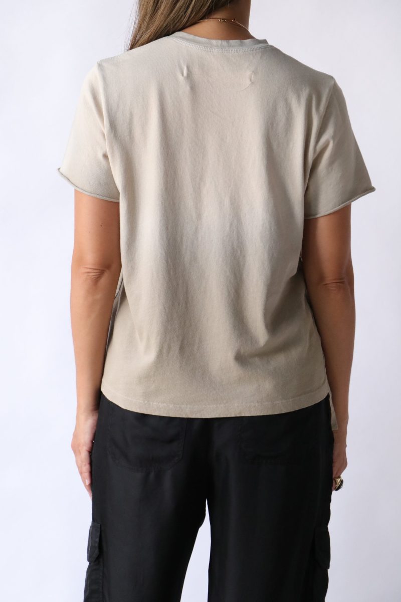 raquel allegra liana tee in faded sand t shirts tanks raquel allegra 256009