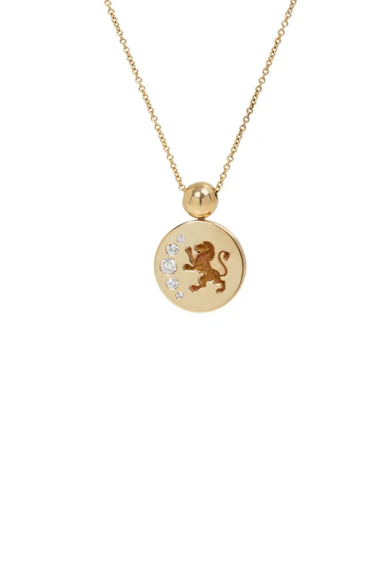 retrouvai lion diamond fantasy signet pendant jewelry retrouvai 325162