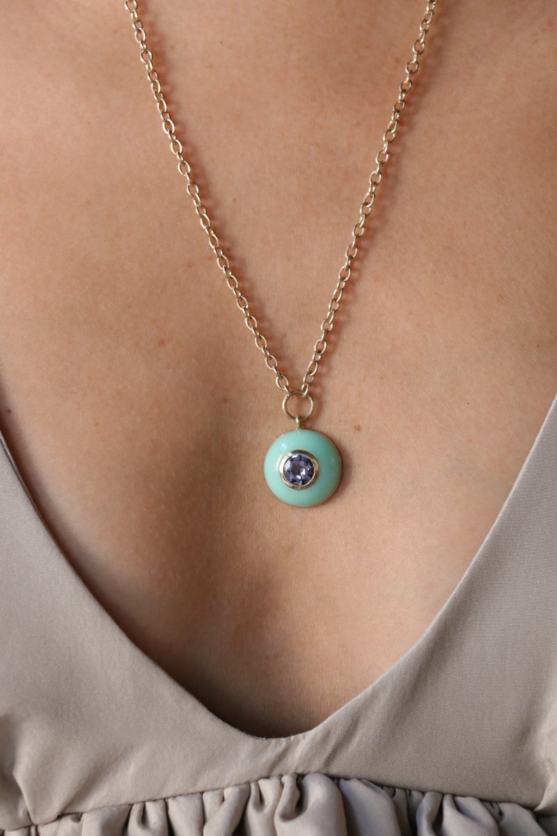 retrouvai lollipop pendant necklace lavender spinel in chrysoprase jewelry retrouvai 422376