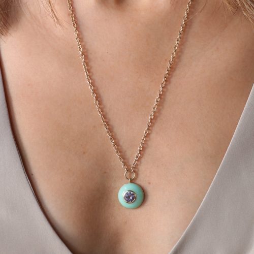 retrouvai lollipop pendant necklace lavender spinel in chrysoprase jewelry retrouvai 614506