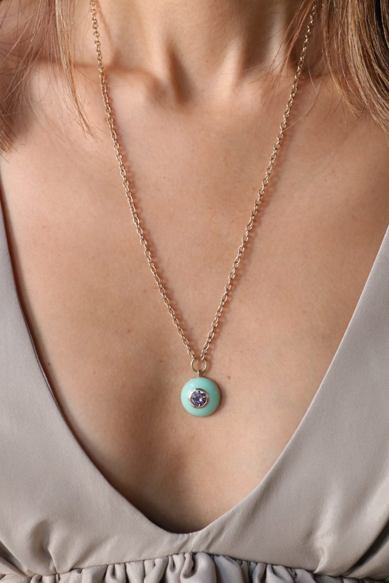 retrouvai lollipop pendant necklace lavender spinel in chrysoprase jewelry retrouvai 614506