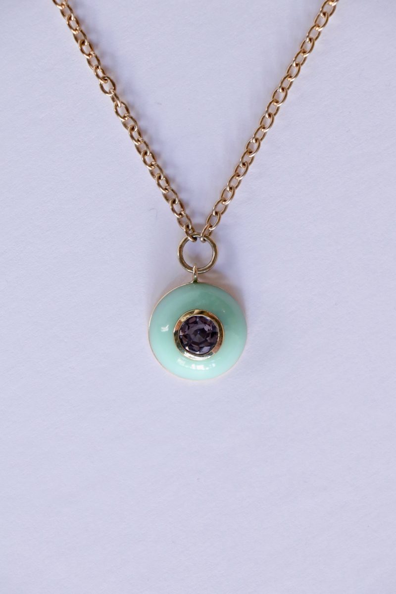 retrouvai lollipop pendant necklace lavender spinel in chrysoprase jewelry retrouvai 897095