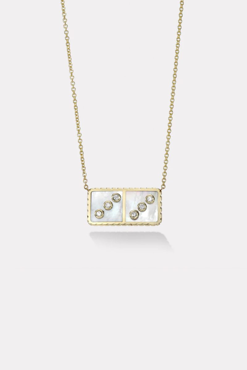 retrouvai petite domino pendant mother of pearl jewelry retrouvai 779277