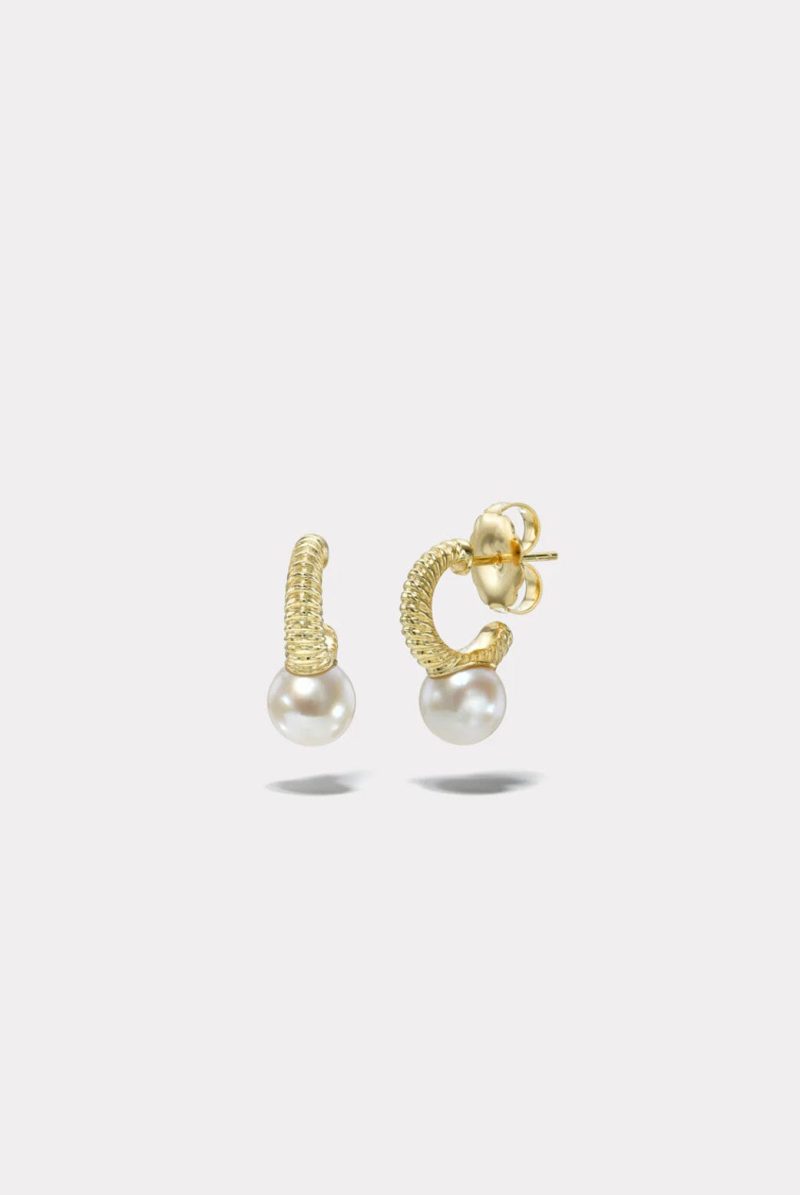 retrouvai petite modern love pearl hoops jewelry retrouvai 910876