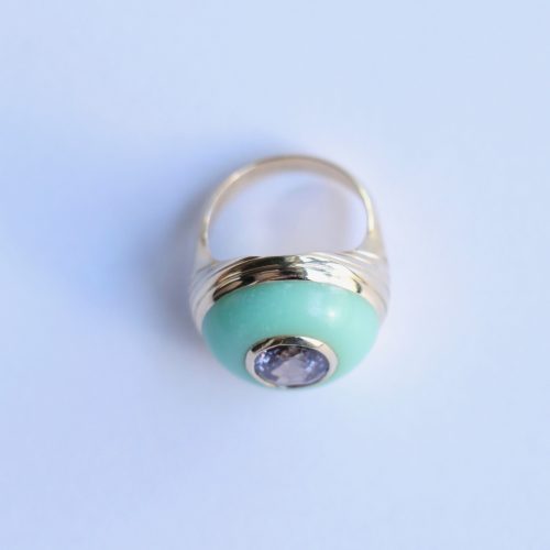 retrouvai small lollipop ring lavender spinel in chrysoprase jewelry retrouvai 232193