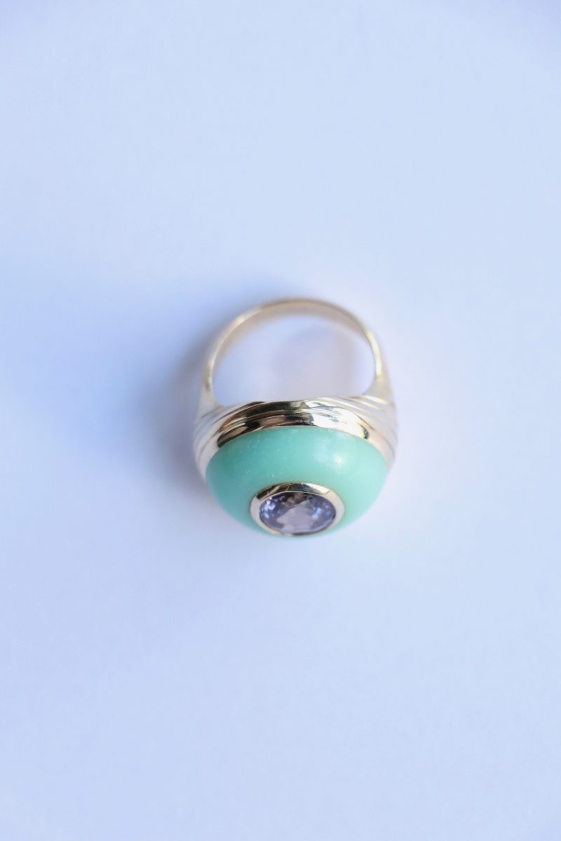 retrouvai small lollipop ring lavender spinel in chrysoprase jewelry retrouvai 232193