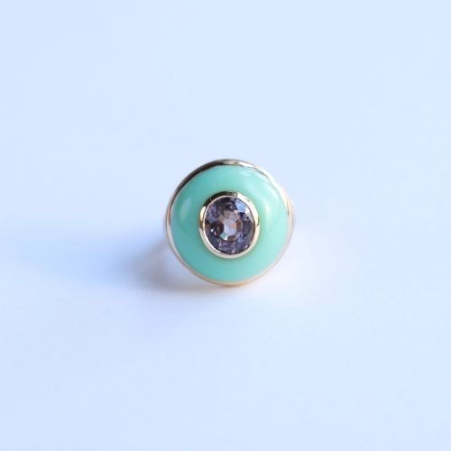 retrouvai small lollipop ring lavender spinel in chrysoprase jewelry retrouvai 317149