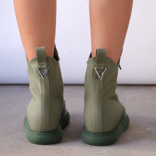 selene combat boots in military green shoes the attico 235478