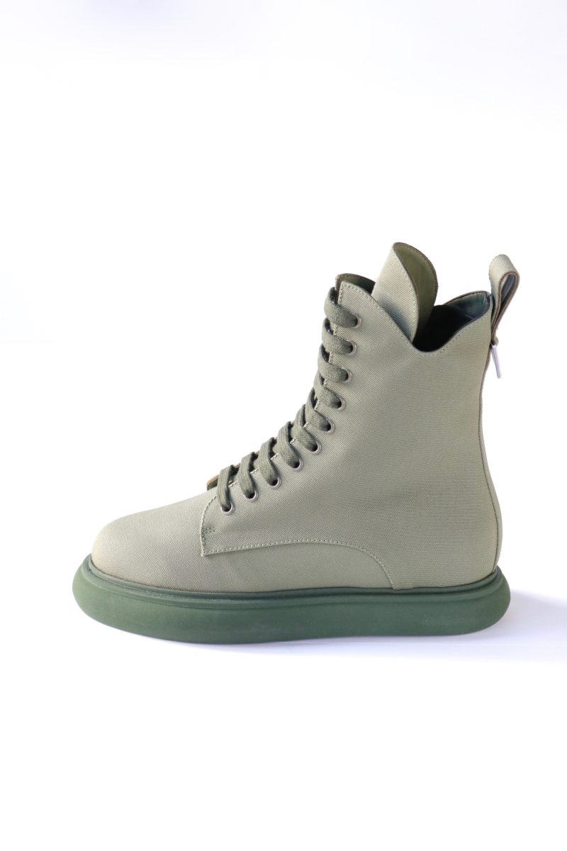 selene combat boots in military green shoes the attico 263090