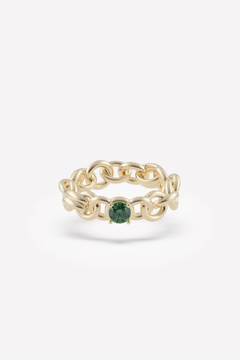 spinelli kilcollin large fussed serpens ring w 5mm emerald jewelry spinelli kilcollin 556568