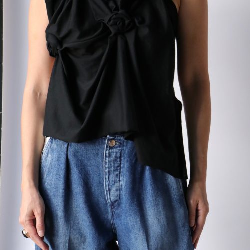 tanaka one peace flower tank in black tops blouses tanaka 378545