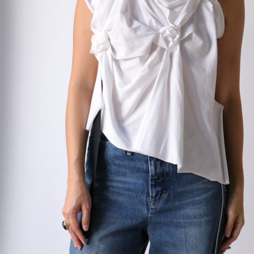 tanaka one peace flower tank in white tops blouses tanaka 483342