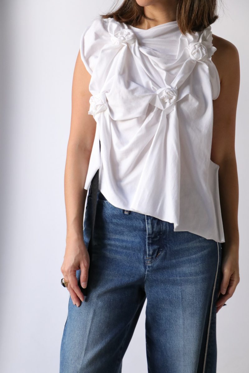 tanaka one peace flower tank in white tops blouses tanaka 483342