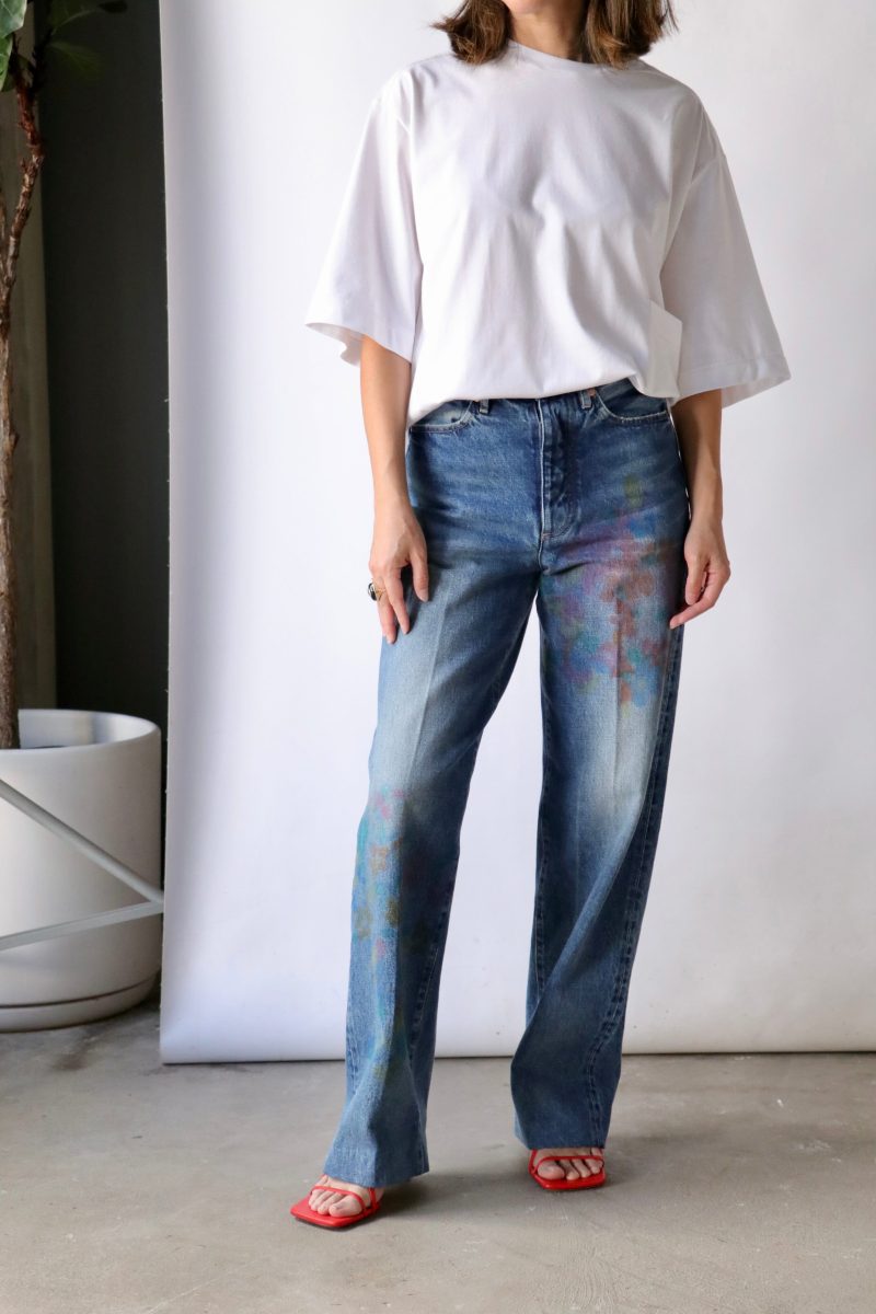 tanaka the jean trousers in bloom bottoms tanaka 949754