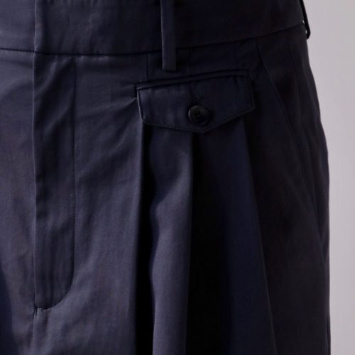 tibi bio twill triple pleat skirt in dark navy bottoms tibi 435246