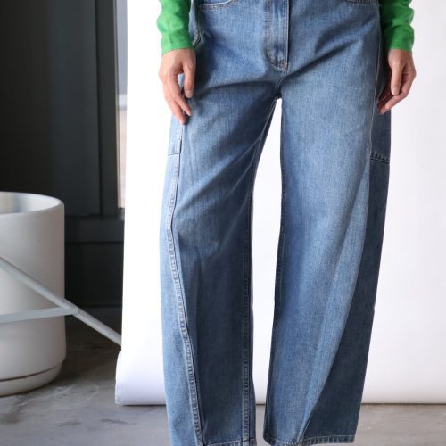 tibi classic wash denim sid jean petite bottoms tibi 148146