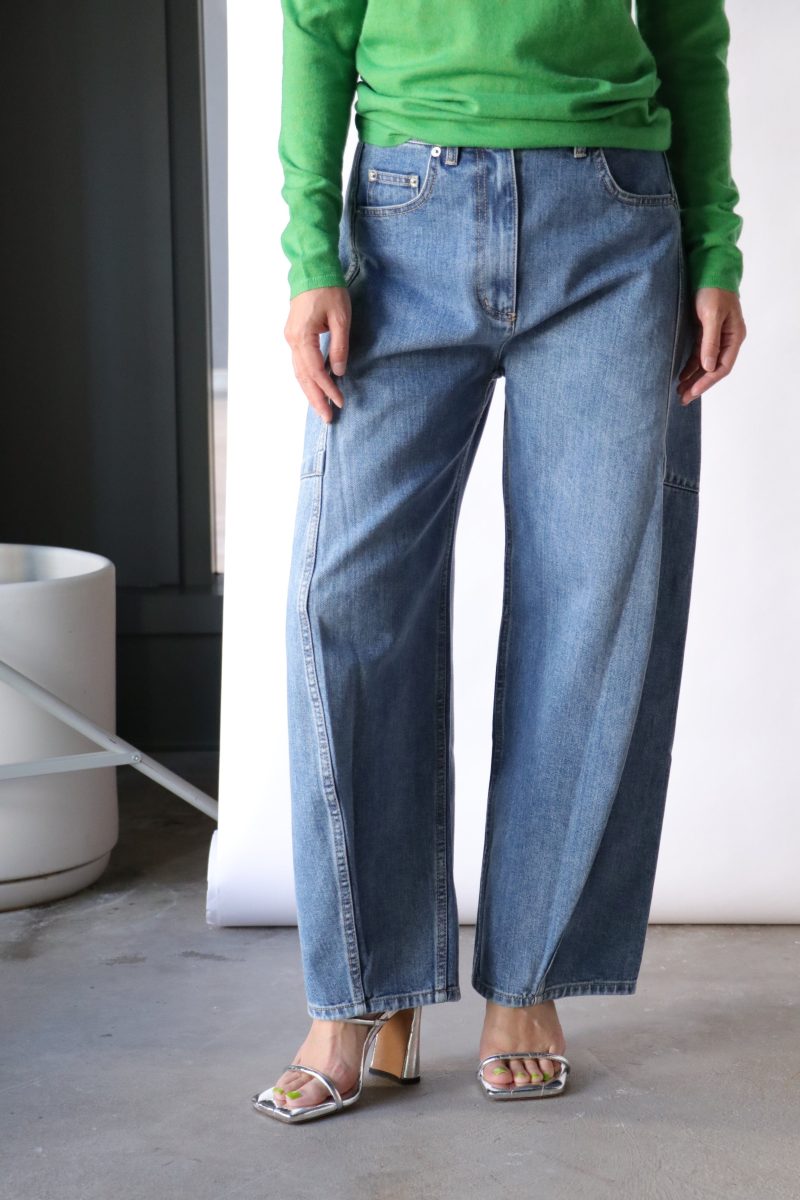 tibi classic wash denim sid jean petite bottoms tibi 148146