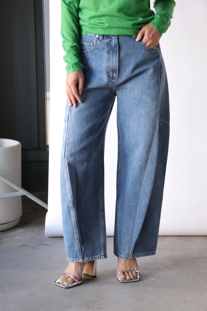 tibi classic wash denim sid jean petite bottoms tibi 285413