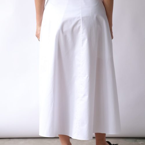 tibi eco poplin back wrap skirt in white bottoms tibi 205601