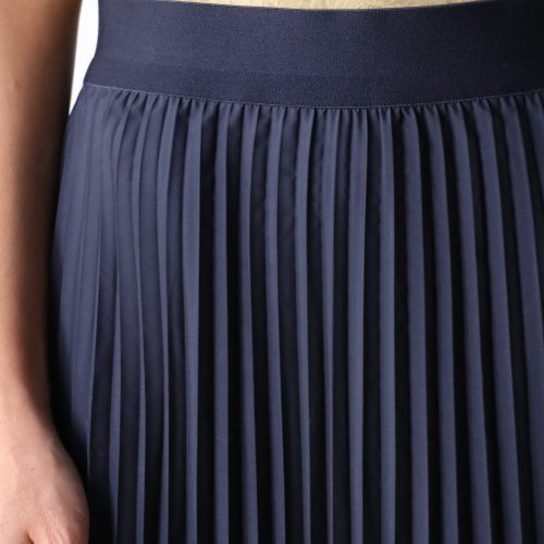 tibi nylon pleating sunray pullon skirt in navy bottoms tibi 460919